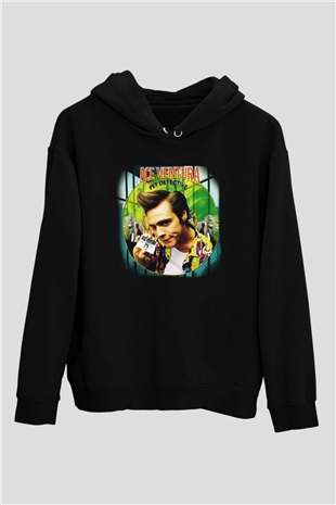 Ace Ventura Siyah Unisex Kapüşonlu Sweatshirt