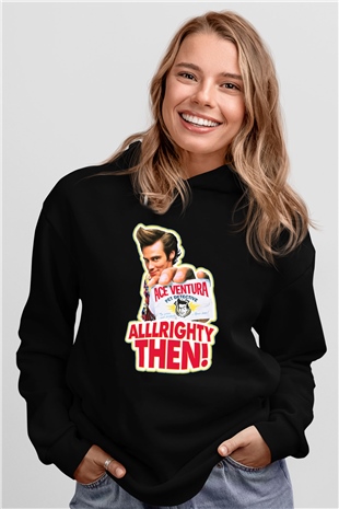 Ace Ventura Siyah Unisex Kapüşonlu Sweatshirt