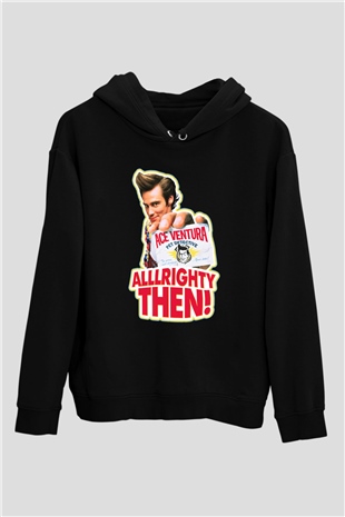 Ace Ventura Siyah Unisex Kapüşonlu Sweatshirt