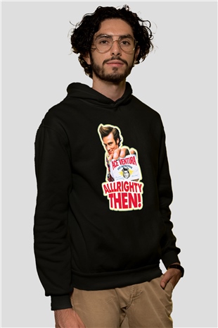 Ace Ventura Siyah Unisex Kapüşonlu Sweatshirt
