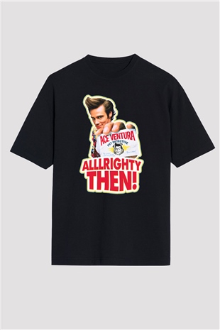 Ace Ventura Siyah Unisex Oversize Tişört