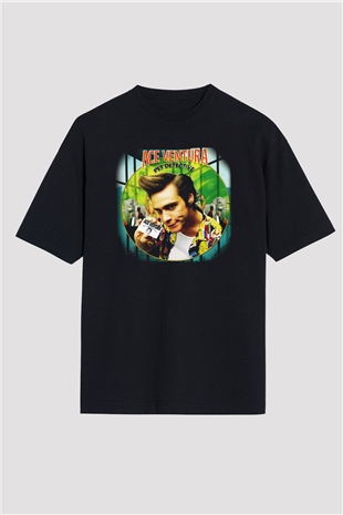 Ace Ventura Siyah Unisex Oversize Tişört