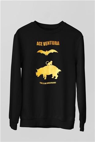 Ace Ventura Siyah Unisex  Sweatshirt