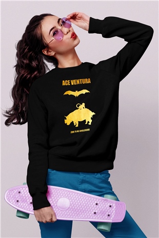 Ace Ventura Siyah Unisex  Sweatshirt