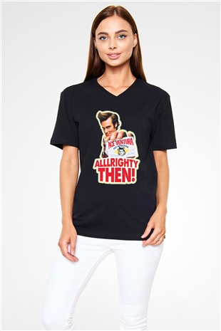Ace Ventura Siyah Unisex V Yaka Tişört