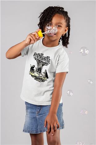 Acid Bath Baskılı Beyaz Unisex Beyaz Çocuk Tişört - Tshirt