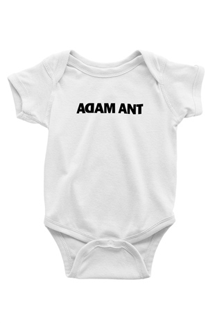 Adam Ant Baskılı Unisex Beyaz Bebek Body - Zıbın