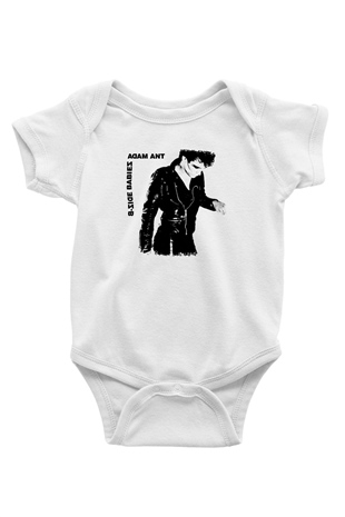 Adam Ant Baskılı Unisex Beyaz Bebek Body - Zıbın