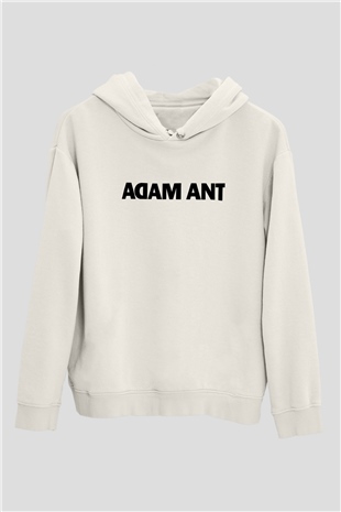 Adam Ant Baskılı Unisex Beyaz Hoodie
