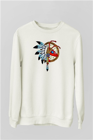 Adam Ant Baskılı Unisex Beyaz Sweatshirt