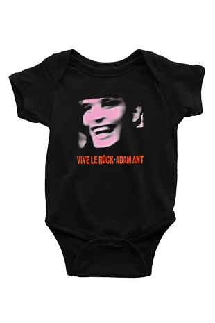 Adam Ant Baskılı Unisex Siyah Bebek Body - Zıbın