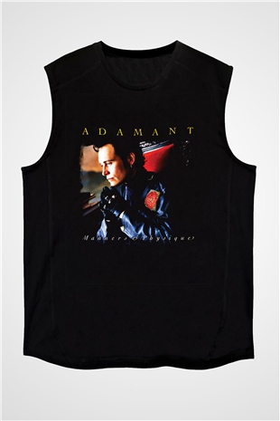 Adam Ant Baskılı Unisex Siyah Kolsuz Tişört