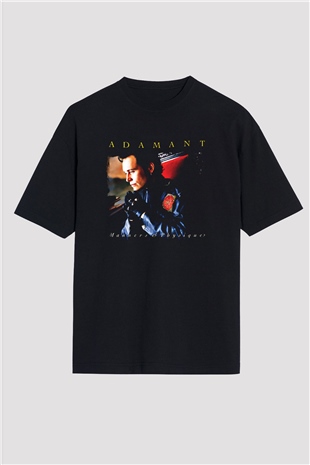 Adam Ant Baskılı Unisex Siyah Oversize Tişört