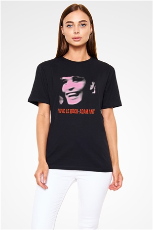 Adam Ant Baskılı Unisex Siyah Tişört