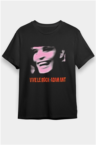 Adam Ant Baskılı Unisex Siyah Tişört