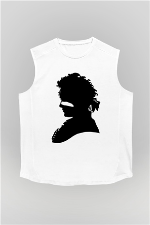 Adam Ant Beyaz Unisex Kolsuz Tişört