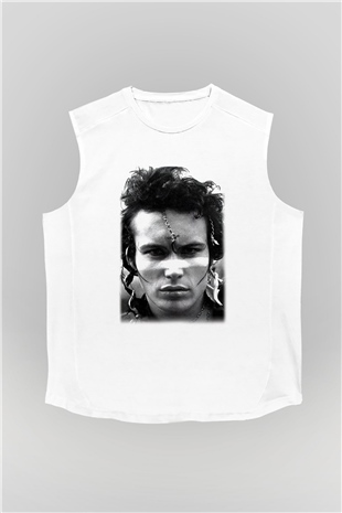 Adam Ant Beyaz Unisex Kolsuz Tişört