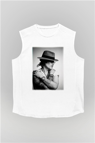 Adam Ant Beyaz Unisex Kolsuz Tişört
