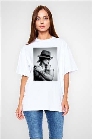 Adam Ant Beyaz Unisex Oversize Tişört T-Shirt