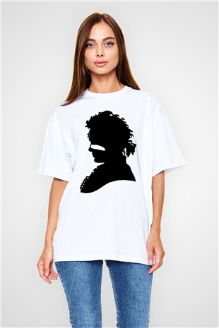 Adam Ant Beyaz Unisex Oversize Tişört T-Shirt