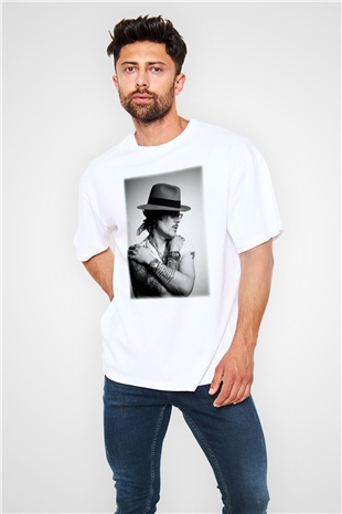 Adam Ant Beyaz Unisex Oversize Tişört T-Shirt