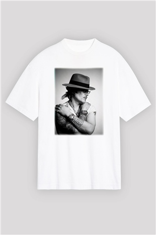 Adam Ant Beyaz Unisex Oversize Tişört T-Shirt