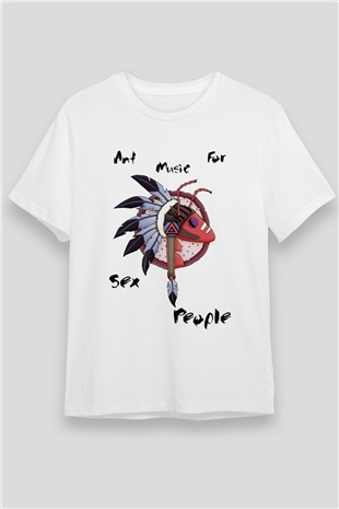 Adam Ant Beyaz Unisex Tişört T-Shirt - TişörtFabrikası