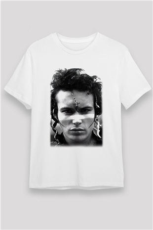 Adam Ant Beyaz Unisex Tişört T-Shirt - TişörtFabrikası