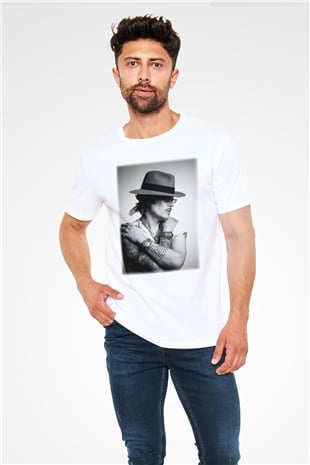 Adam Ant Beyaz Unisex Tişört T-Shirt - TişörtFabrikası