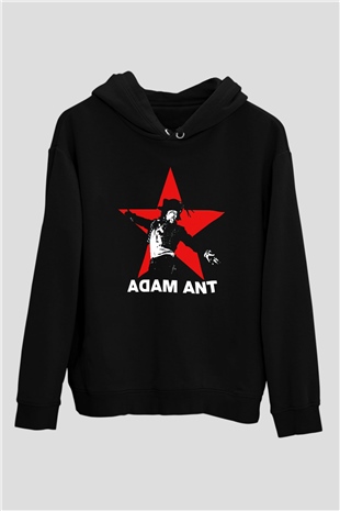 Adam Ant Siyah Unisex Hoodie