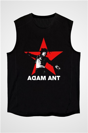 Adam Ant Siyah Unisex Kolsuz Tişört
