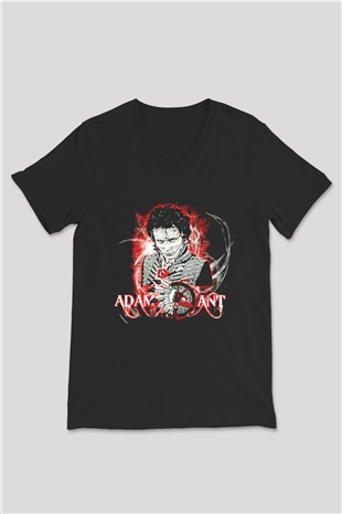 Adam Ant Siyah Unisex V Yaka Tişört T-Shirt