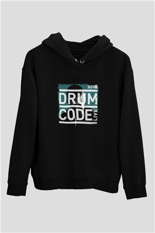 Adam Beyer Baskılı Unisex Siyah Hoodie