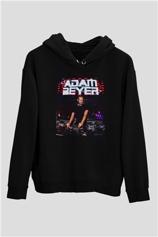 Adam Beyer Siyah Unisex Kapüşonlu Sweatshirt