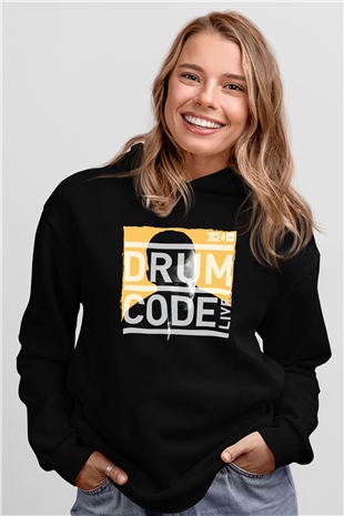 Adam Beyer Siyah Unisex Kapüşonlu Sweatshirt