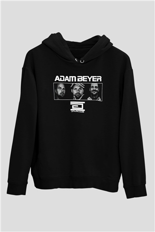 Adam Beyer Siyah Unisex Kapüşonlu Sweatshirt