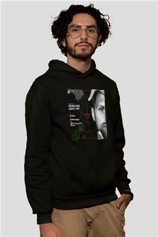Adam Beyer Siyah Unisex Kapüşonlu Sweatshirt