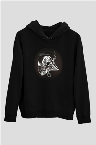Adam Beyer Siyah Unisex Kapüşonlu Sweatshirt