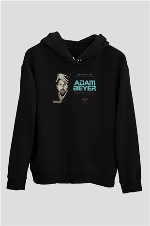 Adam Beyer Siyah Unisex Kapüşonlu Sweatshirt