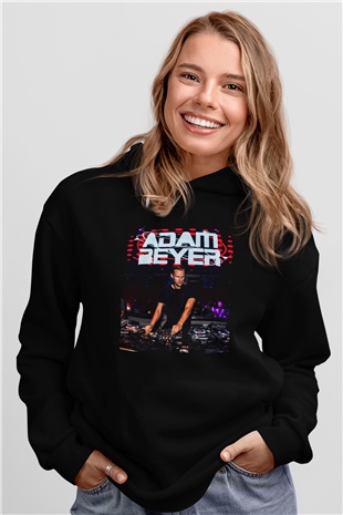 Adam Beyer Siyah Unisex Kapüşonlu Sweatshirt