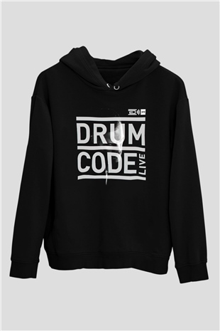 Adam Beyer Siyah Unisex Kapüşonlu Sweatshirt