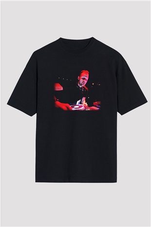 Adam Beyer Siyah Unisex Oversize Tişört T-Shirt