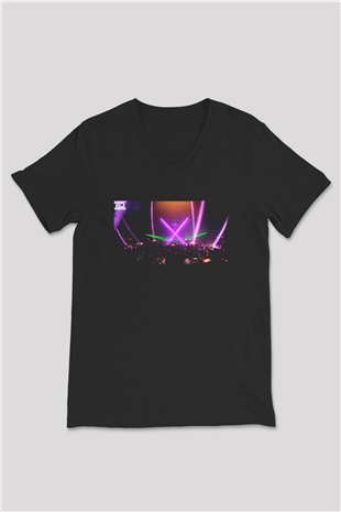 Adam Beyer Siyah Unisex V Yaka Tişört T-Shirt