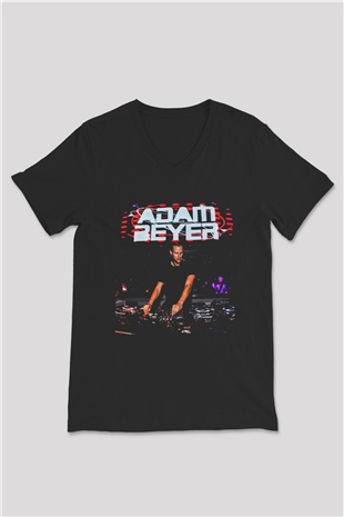 Adam Beyer Siyah Unisex V Yaka Tişört