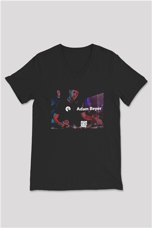 Adam Beyer Siyah Unisex V Yaka Tişört