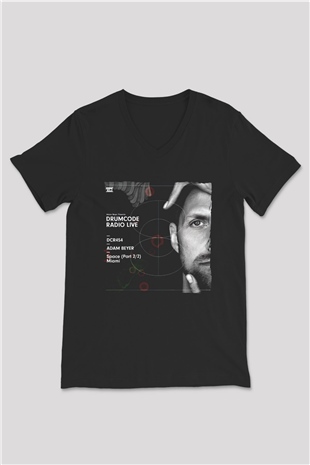 Adam Beyer Siyah Unisex V Yaka Tişört