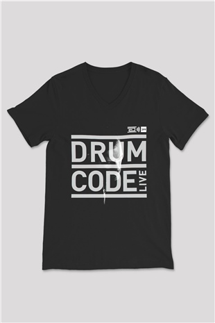 Adam Beyer Siyah Unisex V Yaka Tişört