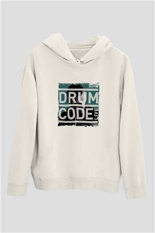 Adam BeyerBaskılı Beyaz Hoodie