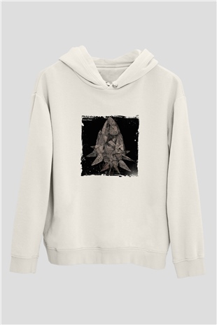 Adam BeyerBaskılı Beyaz Hoodie