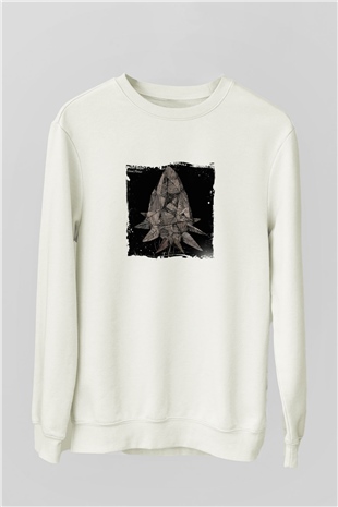 Adam BeyerBaskılı Beyaz Sweatshirt